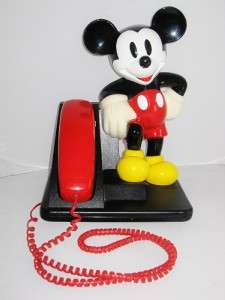 Vintage AT&T Mickey Mouse Corded Telephone, Touch Tone  