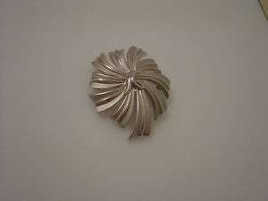 Trifari silvertone abstract pin brooch  