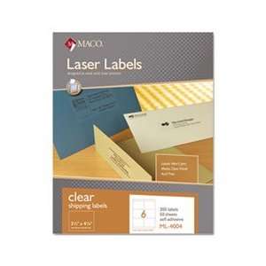   Clear Laser Labels, 3 1/3 x 4 1/4, 300/Box 
