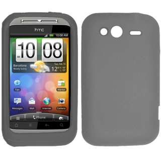 Cellular Virgin Mobile HTC Wildfire S G13 6230 GRAY GREY Silicone 