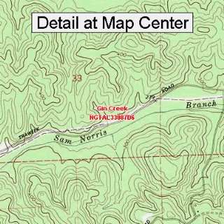  USGS Topographic Quadrangle Map   Gin Creek, Alabama 