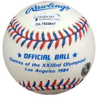   Autographed 1984 Olympics Baseball Steiner & MLB Holo #MR575035
