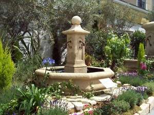 French Provence Limestone Market Fountain Handcarved  