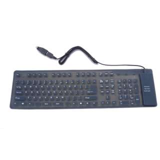   Foldable Waterproof Keyboard USB , PS/2 for PC Compatible Windows 7