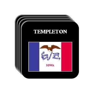 US State Flag   TEMPLETON, Iowa (IA) Set of 4 Mini Mousepad Coasters