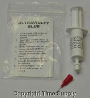 ULTRAVIOLET GLUE THINNER FOR WATCH CRYSTALS REPAIR  