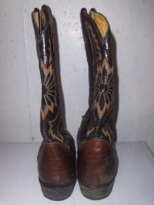 Mens Black Label TONY LAMA Brown Western Cowboy Boots 10.5 D  