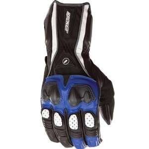  Joe Rocket Pro Street Leather Gloves   Large/Blue/Black 