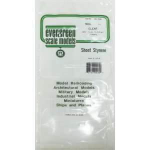  Evergreen Scale Clear Styrene Sheets 6x12x.005 (3 Per 