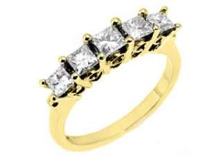   BAGUETTE ROUND CUT DIAMOND RING WEDDING BAND YELLOW GOLD  