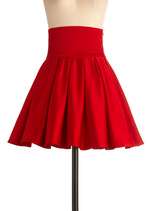 Belle of the Ball Skirt in Crimson  Mod Retro Vintage Skirts 