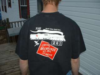 St.P&P.RR Steam Loco 261 T Shirt,printed Frt & Back  