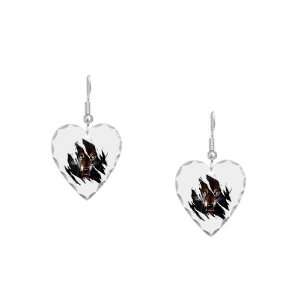  Earring Heart Charm Wolf Rip Out Artsmith Inc Jewelry