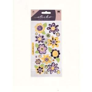   EK Sucess Vellum Stickers Mini Fabulous Flowers Arts, Crafts & Sewing
