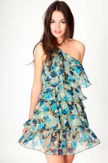  Sale  Dresses  Fearne Crepe Chiffon 1 Shoulder Floral 