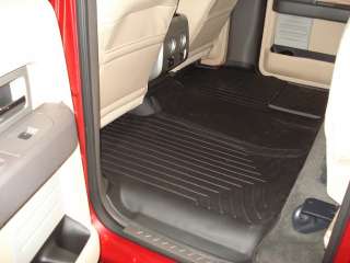   Digital Fit Black Rear Floor Mats Liners 09 12 Ford F 150 CREW  
