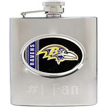 Great American Baltimore Ravens Stainless Steel Custom Flask    