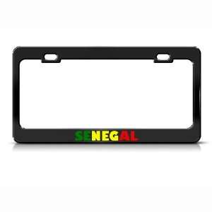 Senegal Flag Country Metal license plate frame Tag Holder 
