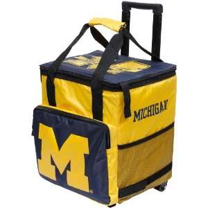  Michigan Wolverines Navy Blue Maize Rolling Collapsible 