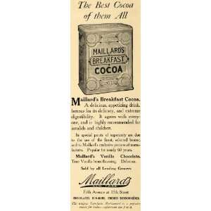   Ad Maillards Breakfast Cocoa Vanilla Chocolate   Original Print Ad