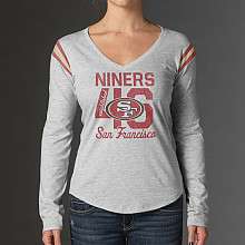 47 Brand San Francisco 49ers Womens Touchdown Long Sleeve T Shirt 