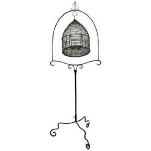  Powder Coated Graphite Metal Bird Cage Stand