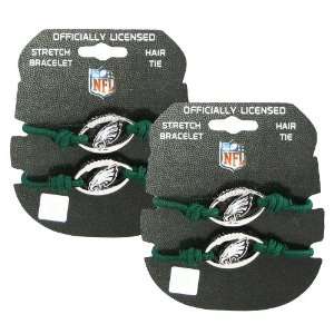   NFL Green Stretch Bracelets / Hair Ties (2 Pack)