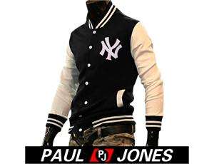 PJ New Mens NY Design Baseball hoodie coat jumper jackets outwear 