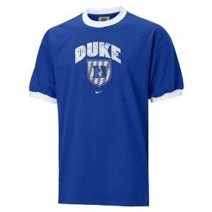 Nike Duke Blue Devils Royal Blue Rally Ringer T shirt 