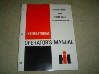 IH INTERNATIONAL 3450 ROUND BALER OPERATORS MANUAL  