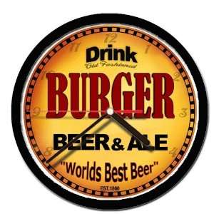  BURGER beer and ale cerveza wall clock 