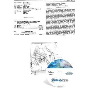  NEW Patent CD for X RAY CAMERA FOR X RAY DIFFRACTION 