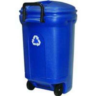 United Solutions 34 Gallon Wheeled Rectangular Recycling Trash Can at 