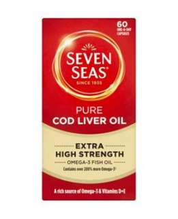 Seven Seas Extra High Strength Pure Cod Liver Oil   60 Capsules 