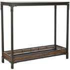 Bedford Wicker Accent Wood Top Console Table