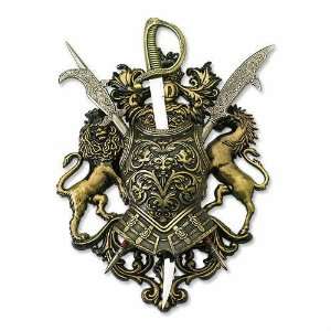  Royal Crest Metal Lion Display Piece