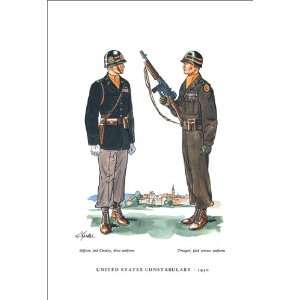  United States Constabulary, 1950 12X18 Art Paper with 
