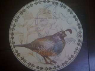 Pottery Barn~THANKSGIVING BIRD PLATES~SET OF 4~NEW~BEAUTIFUL DESSERT 
