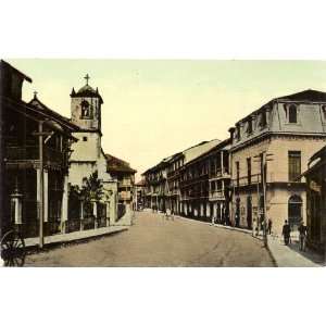    1910 Vintage Postcard Street Scene in Colon Panama 