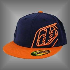 Troy Lee Designs Logo Hat 210 Flexfit Cap orange navy  