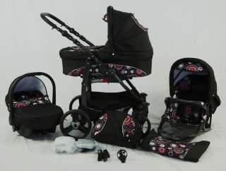 DRIVE II * Kombi Kinderwagen 3in1 Travel Set lux4kids 4260261557590 