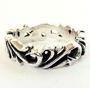 TRIBAL TATTOO STERLING 925 SILVER BAND RING Size 9 NEW  