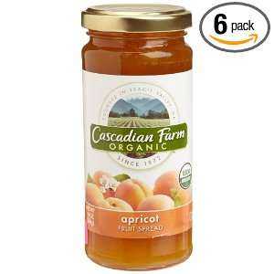 Cascadian Farm Apricot Spread, 10 Ounce Glass Jars (Pack of 6)  