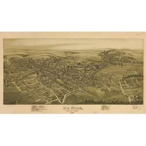  1895 DuBois Pennsylvania, Birds Eye Map