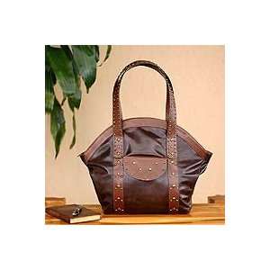 Leather handbag, Andean Chic 
