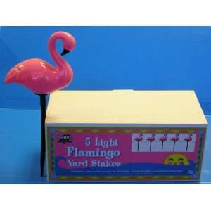   Pink Flamingo Yard Stakes set of 5 