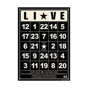  Bingo Cards 5X7 Live/Black Toys & Games
