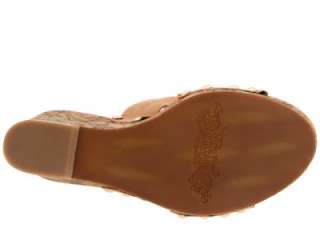 Nine West Jaimy Natural Tan Leather Wedge Sandals NEW  