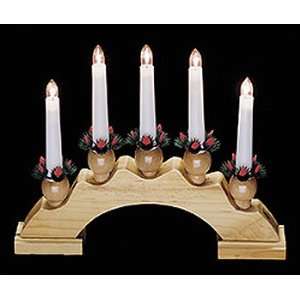   Light Wooden Christmas Candle Arch Decor #785620