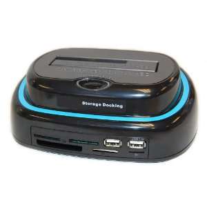 eSATA Docking Station with One Touch Backup + 2 USB Hubs + Memory Card 